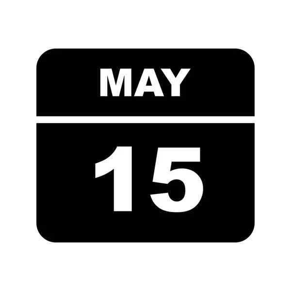 May 15th Date on a Single Day Calendar — Stock Photo, Image