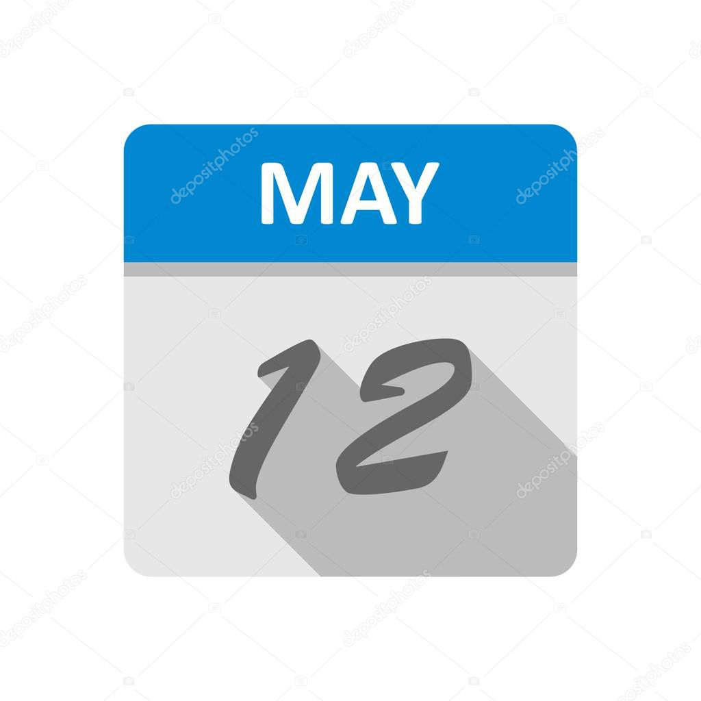 May 12th Date on a Single Day Calendar