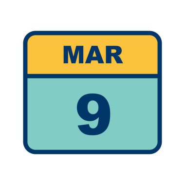 9 Mart tarihi bir tek gün takvimi