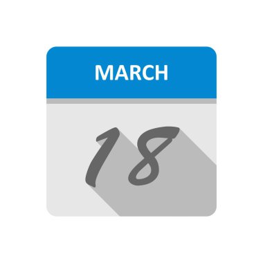 18 Mart tarihi bir tek günlük takvim