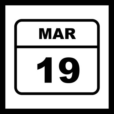 19 Mart Tarih tek günlük takvim