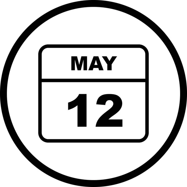 12 мая в Календарь одного дня — стоковое фото