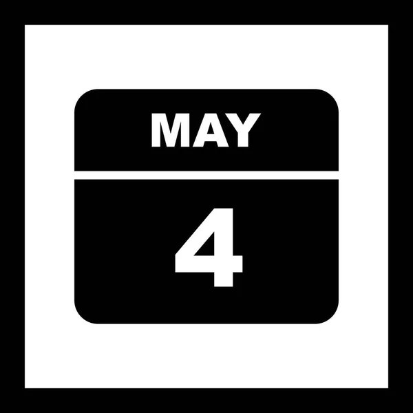 4. Mai an einem einzigen Kalendertag — Stockfoto