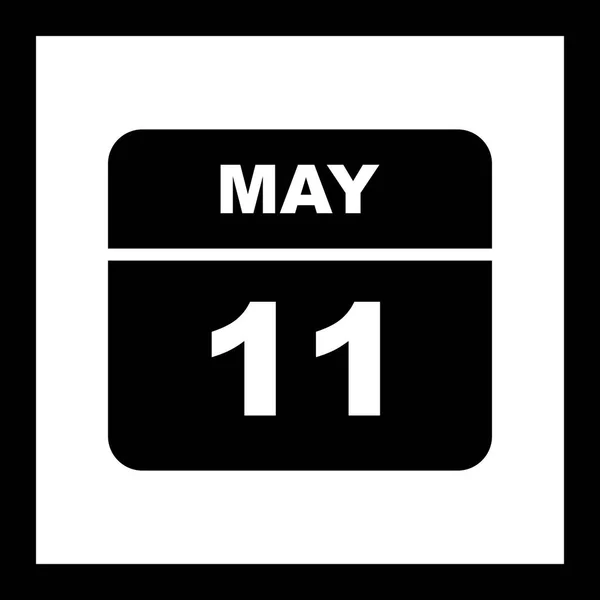 11 мая в календаре одного дня — стоковое фото