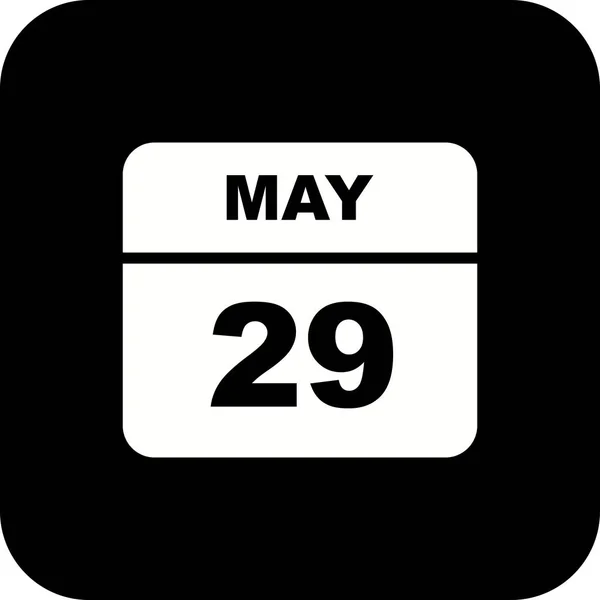 29 de mayo Fecha en un calendario de un solo día —  Fotos de Stock