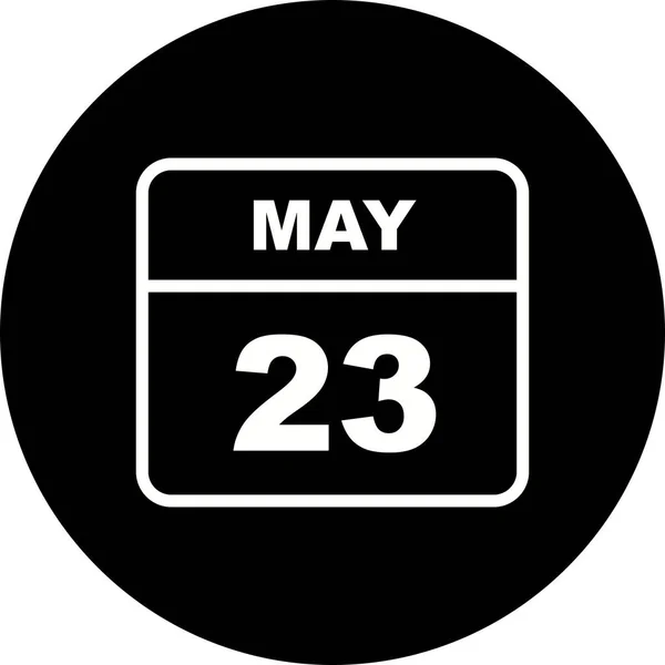 23 mei datum op een enkele dag kalender — Stockfoto