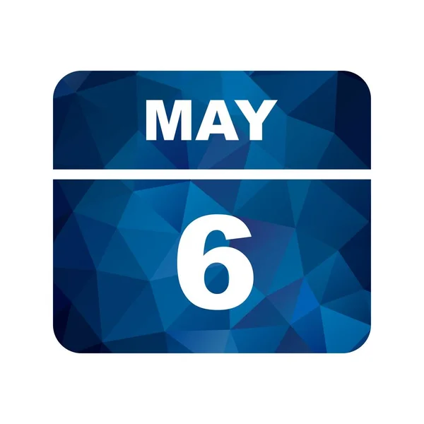 5月6日1日カレンダーの日付 — ストック写真