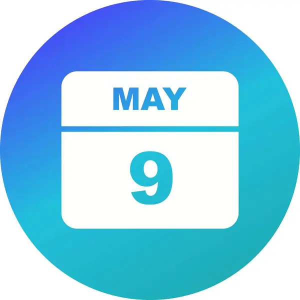 5月9日1日カレンダーの日付 — ストック写真