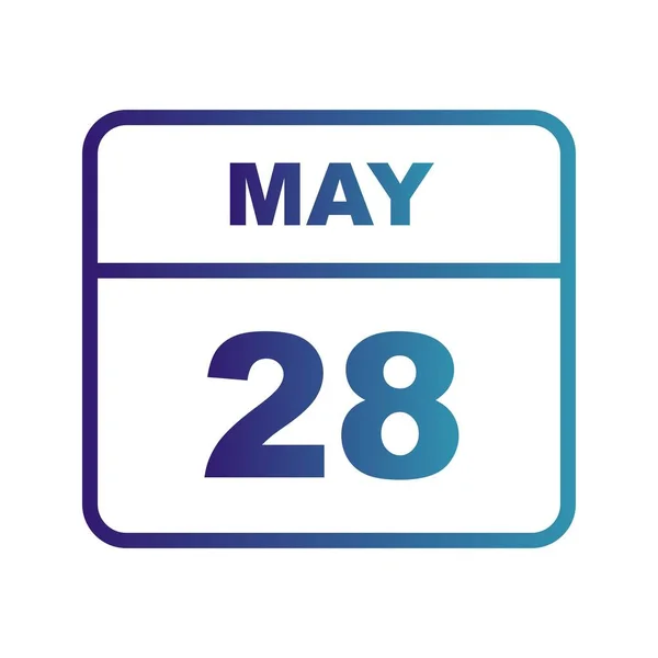 5月28日1日カレンダーの日付 — ストック写真