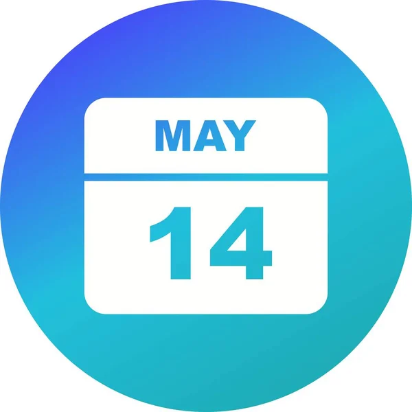 14. května až jednoho dne kalendáře — Stock fotografie