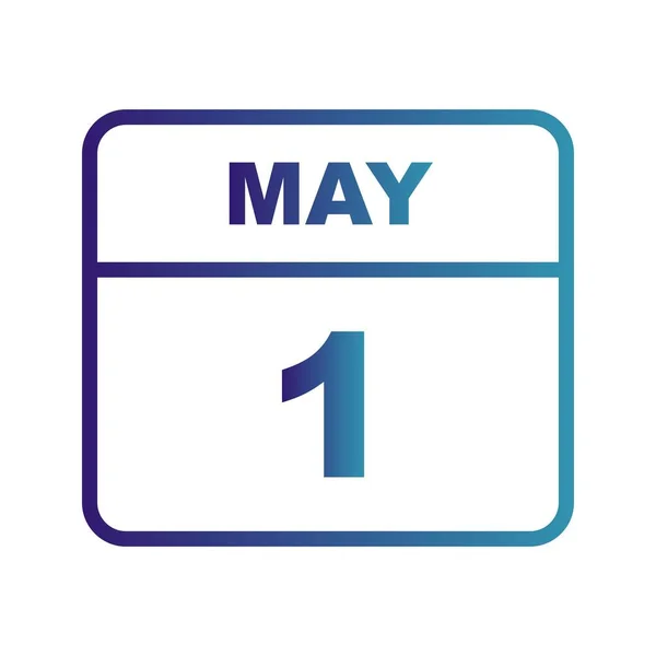 5月1日カレンダーの日付 — ストック写真