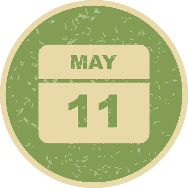 11 de maio Data em um calendário de um único dia — Fotografia de Stock