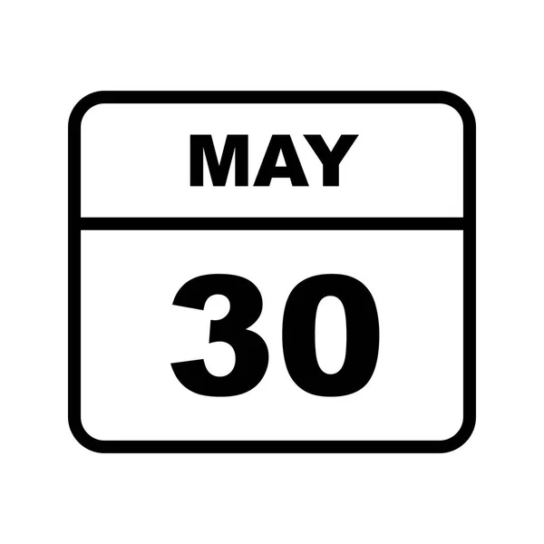 May 30th Date on a Single Day Calendar — Stock Photo, Image