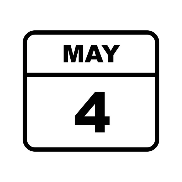 4. května k jednomu dni v kalendáři — Stock fotografie