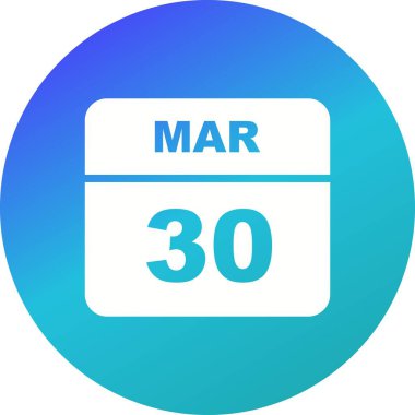 30 Mart Tarih tek günlük takvim