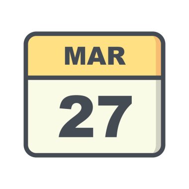 27 Mart Tarih tek günlük takvim