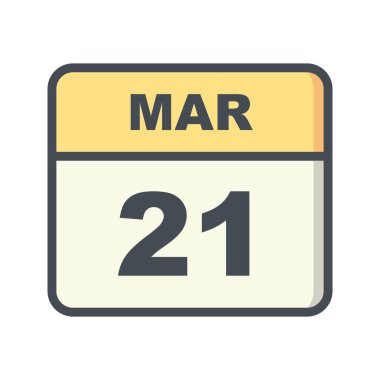 21 Mart Tarih tek günlük takvim