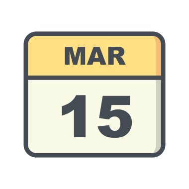 Mart 15 Tarih tek bir gün takvimi