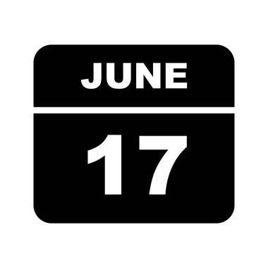 17 Haziran Tarih tek günlük takvim