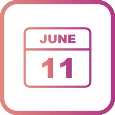 11 Haziran Tarih tek günlük takvim