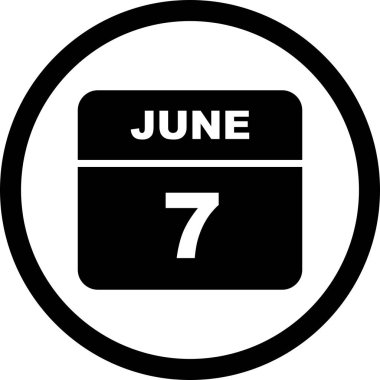 7 Haziran Tarih tek günlük takvim