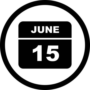 Haziran 15 tek bir gün takvim tarih