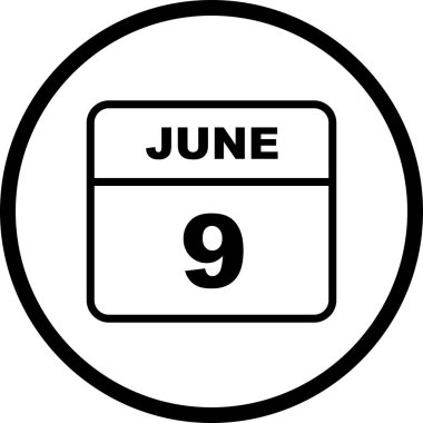 9 Haziran Tarih tek gün takvim