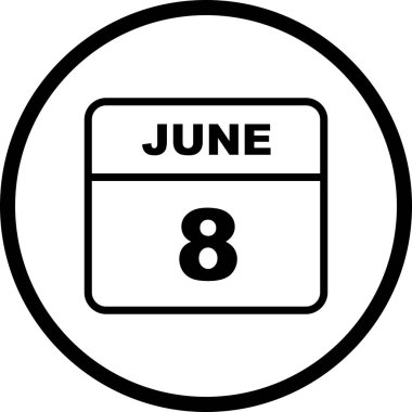 8 Haziran tek günlük takvim tarih