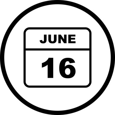 16 Haziran Tarih tek gün takvim