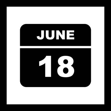 18 Haziran Tarih tek bir gün takvimi