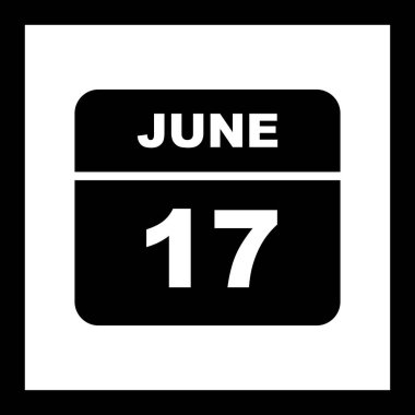 17 Haziran Tarih tek günlük takvim