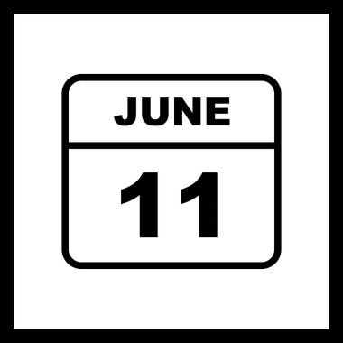 11 Haziran Tarih tek günlük takvim