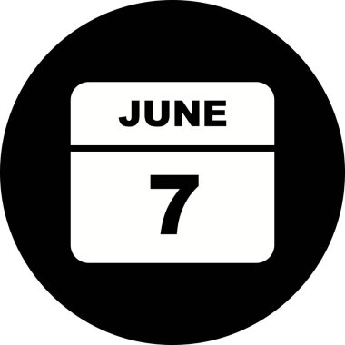 7 Haziran Tarih tek günlük takvim