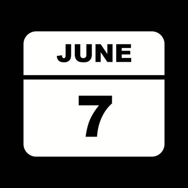 7 Haziran Tarih tek günlük takvim