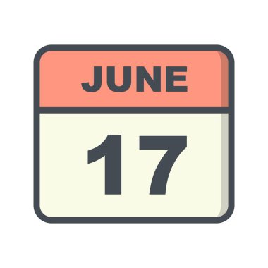 17 Haziran Tarih tek günlük takvim