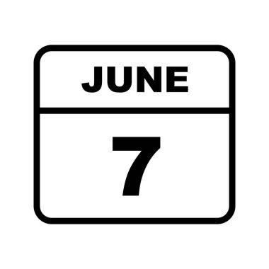 7 Haziran Tarih tek günlük takvim