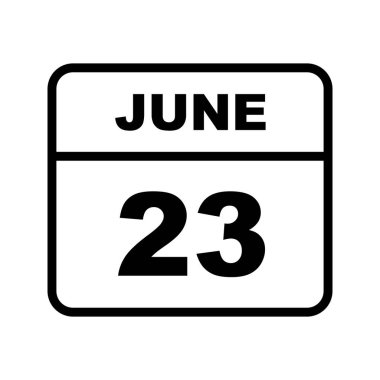 23 Haziran Tarih tek günlük takvim