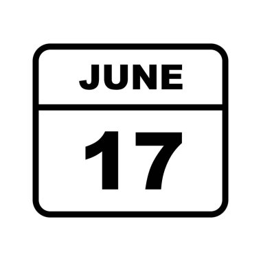 17 Haziran Tarih tek günlük takvim