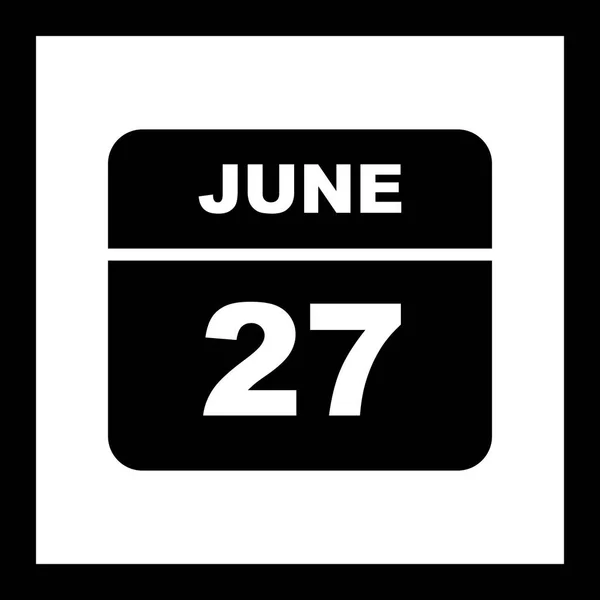 27. června – den v jednom dnu kalendáře — Stock fotografie