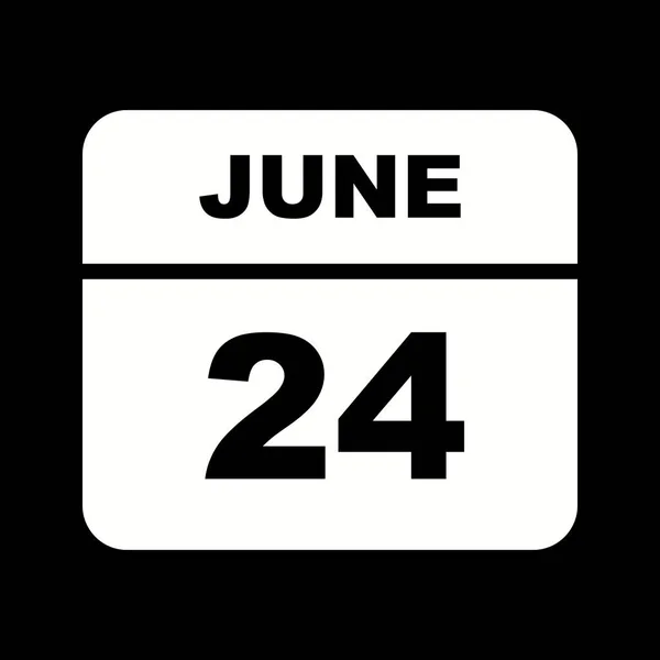 24th datum v kalendáři jednoho dne — Stock fotografie
