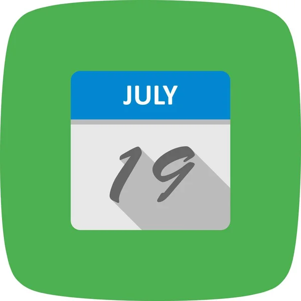 19 липня дата одноденного календаря — стокове фото