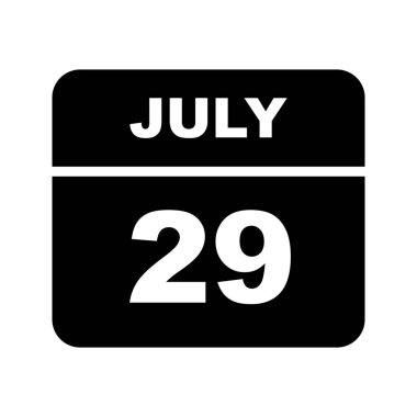 Temmuz 29 tek günlük takvim tarih