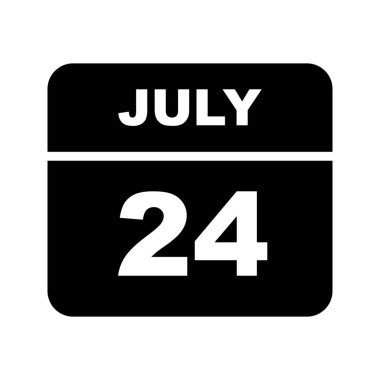 24 Temmuz tarih tek günlük takvim