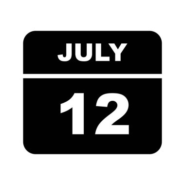 12 Temmuz tarih tek günlük takvim