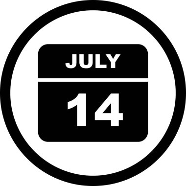 14 Temmuz tarihinde tek bir gün takvimi