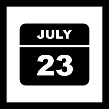 23 Temmuz tarih tek günlük takvim