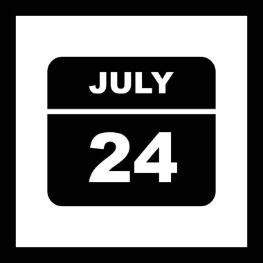 24 Temmuz tarih tek günlük takvim