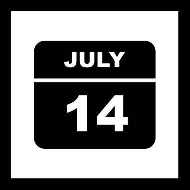 14 Temmuz tarihinde tek bir gün takvimi