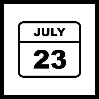 23 Temmuz tarih tek günlük takvim