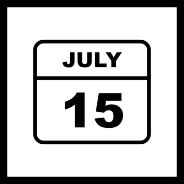 Tek gün takvim tarihinde 15 Temmuz tarihi